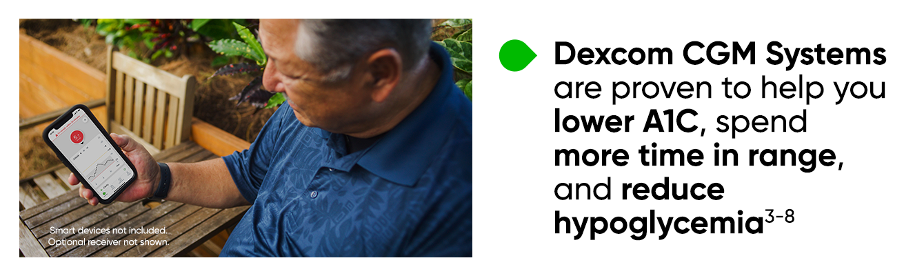 A man checking his glucose level with Dexcom G7